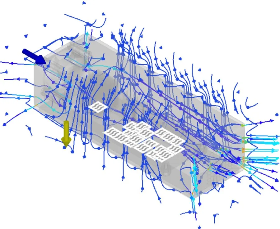 Electronics cooling airflow simulation