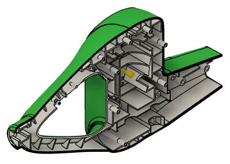 Injection mold flow simulation of a bottom plate
