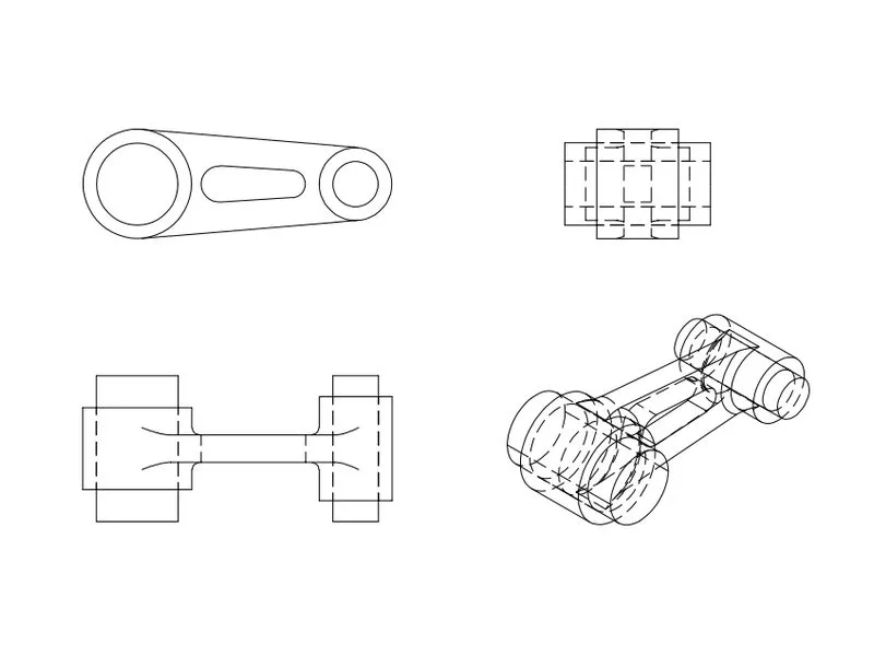 Technical drawing with dimensions